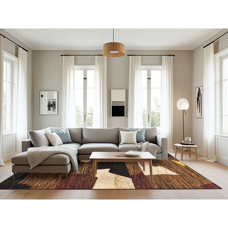Tapis abstrait moderne 1828, Rectangle 8 pi x 10 pi