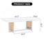 Table basse de style chinois en bois blanc et imitation rotin, table basse rectangulaire en bois, petite table basse de salon