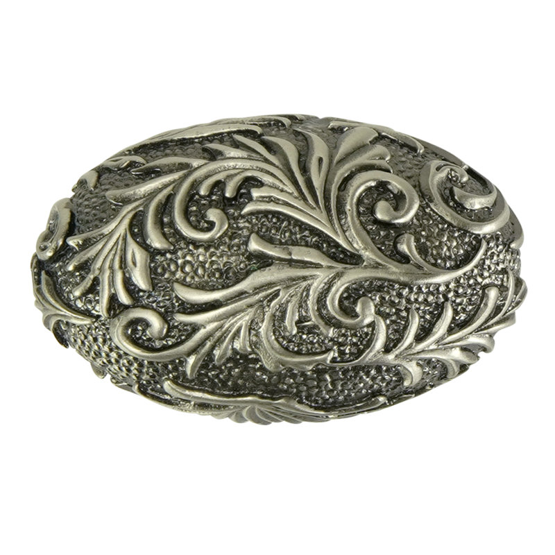 GLENDALE OVAL KNOB IN  PLATE, Antique Nickel