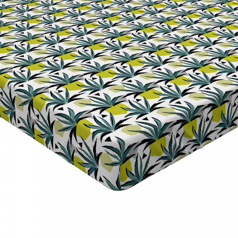 Microfiber Floral Fitted Sheet, Twin Fitted Sheet