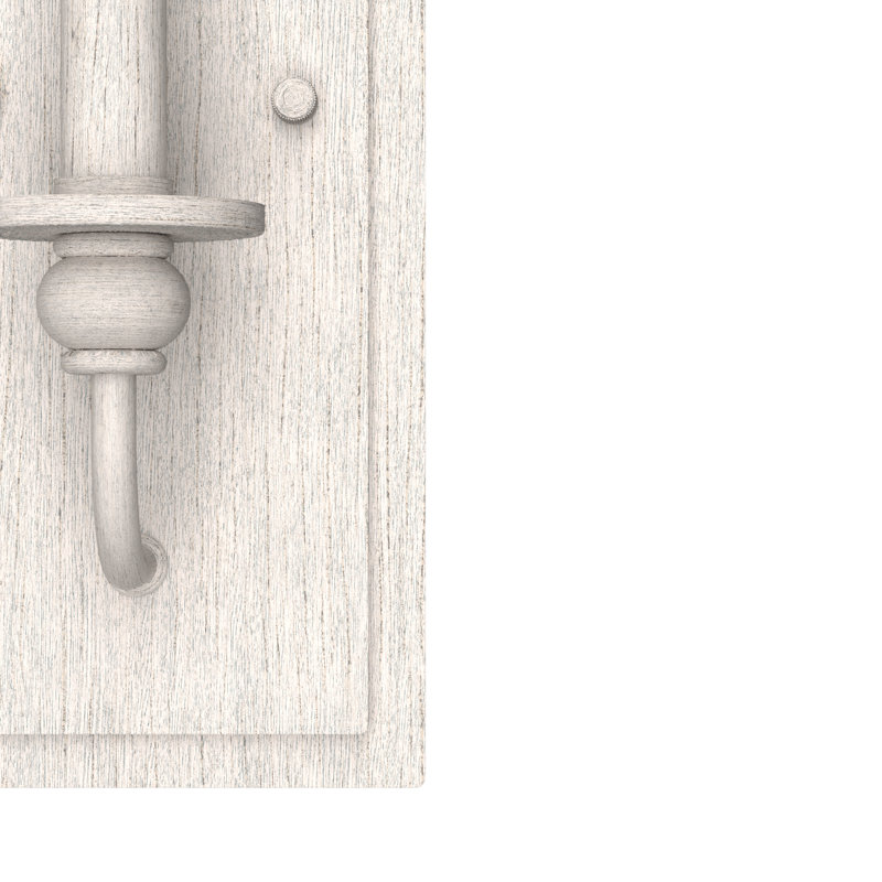 1 - Light Dimmable Candle Wall Light, Distressed White
