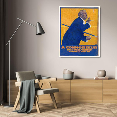 "A Connoisseur" by  Winold Reiss - Gallery Wrap Canvas Wall Art