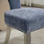 Ensemble de 2 chaises de salle à manger de style Mid-Century moderne recouvert de tissu chenille de ferme avec dossier incurvé et clous en cuivre-1671339812