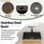 Meuble-lavabo simple 28 po avec lavabo en acier inoxydable