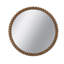 Miroir mural rond 28,3 x 28,3 po avec cadre en bois de pin