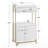 Utility Cart with Storage Drawer and Cabinet, Rolling Trolley with Metal Frame