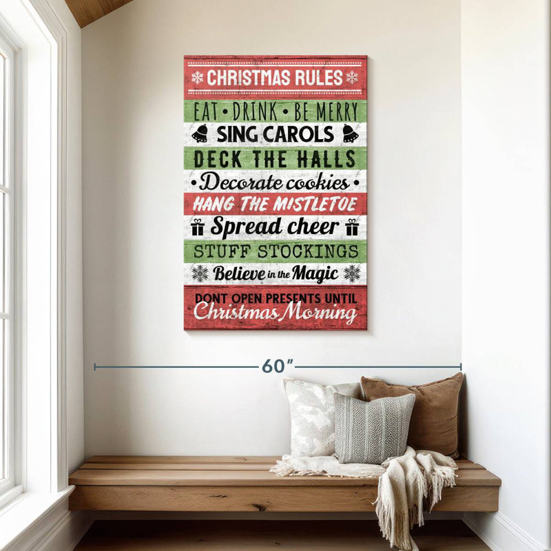 Lelend Christmas Rules, 45" H x 30" W