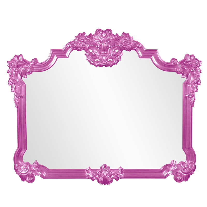 Miroir décoratif traditionnel, Rose vif