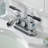 Kingston Brass Kaiser Two-Handle 3-Hole Deck Mount 4" Centerset Bathroom Faucet with Plastic Pop-Up-87094632