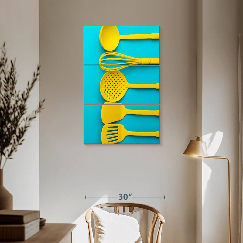 Senne Yellow Kitchen Tools, 57" H x 36" W