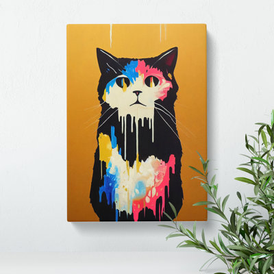 Painted Cat No.2 - Wrapped Canvas