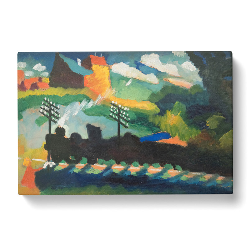 Railroad At Murnau by Wassily Kandinsky - Wrapped Canvas Painting, 60cm H x 91cm W x 3cm D