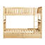 Lit superposé simple au-dessus de simple avec tiroirs de rangement, finition en bois de pin naturel, échelle robuste, aucun sommier requis