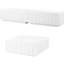 Élégante paire de téléviseurs blancs et de tables basses, centre à double usage avec style de tiroir arqué, solution de mobilier flexible, 8 tiroirs spacieux pour garder les choses bien rangées-118930436-118930437