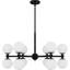 Lustre en nickel brossé 12 lumières Nonah-575379842