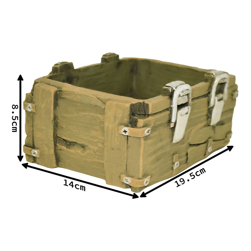 Leitch Resin Grey Chest Plant Pot