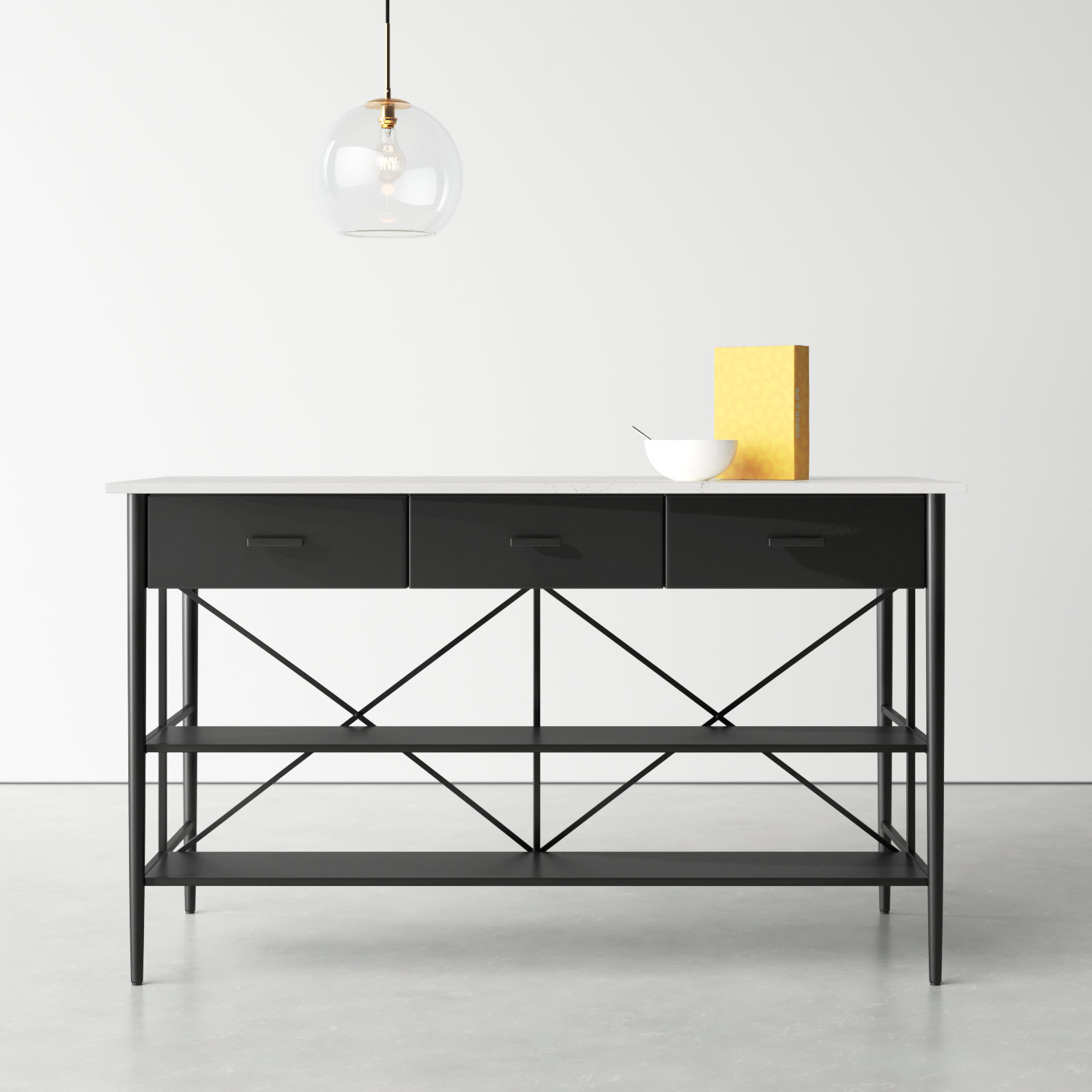 Mya Marble Top Kitchen Island
