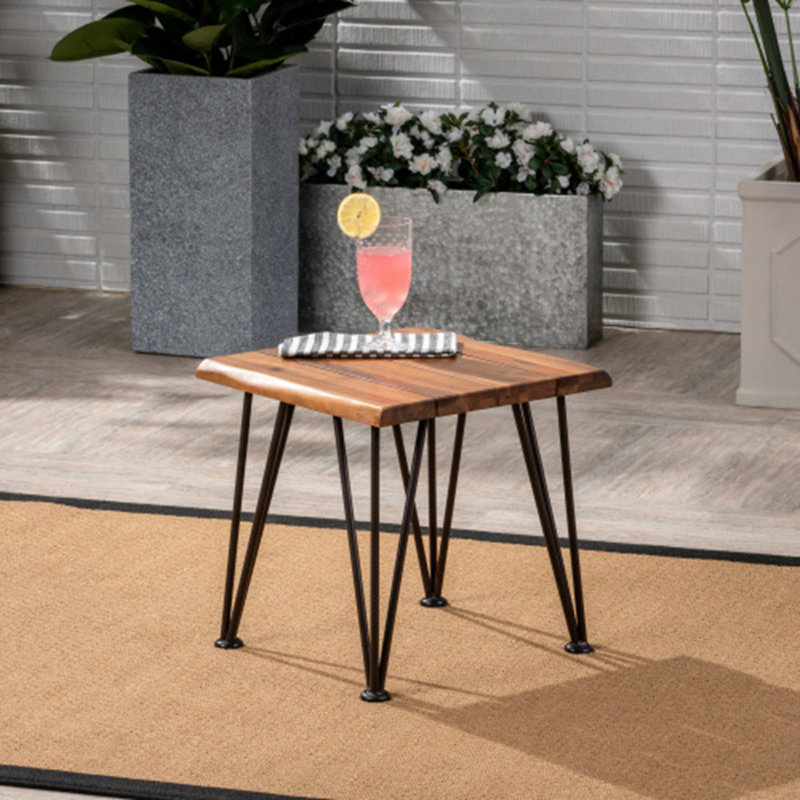 Table d'appoint en bois et métal Zion