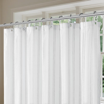 Chenille Stripe Shower Curtain