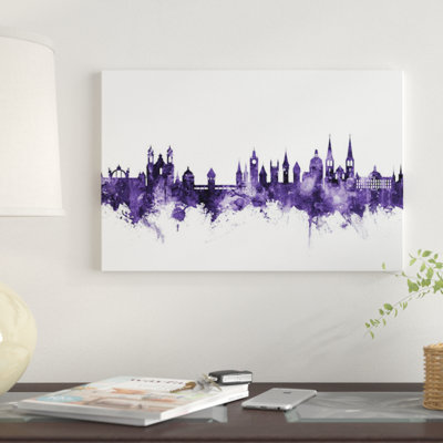 Lucerne Switzerland Skyline  by Michael Tompsett Graphic Art Print on Wrapped Canvas
