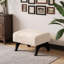 Pouf Langner 24 po en bois massif rembourré-389303659