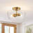 2-Light Clear Bowl Glass Flush Mount