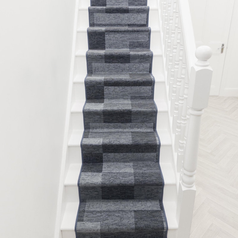 Stair Runner Geometric Area Rug, Runner 120 x 450 cm