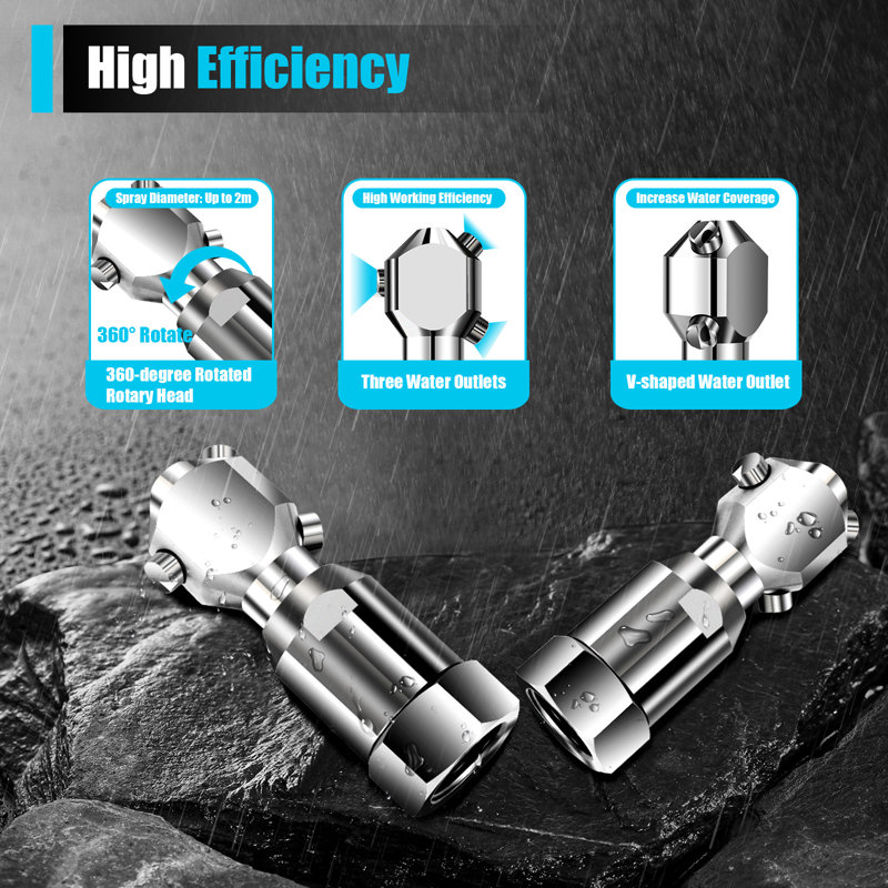 Buse d'arrosage en acier inoxydable 3/4 po