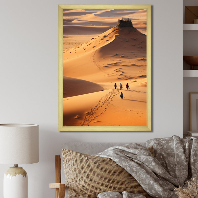 Doradus Desert Walk Dreams IV, reproduction d'art sur toile, H 44 po x l 34 po x P 1,5 po, Or
