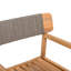 4 chaises d'extérieur en bois tressé avec aspect corde gris