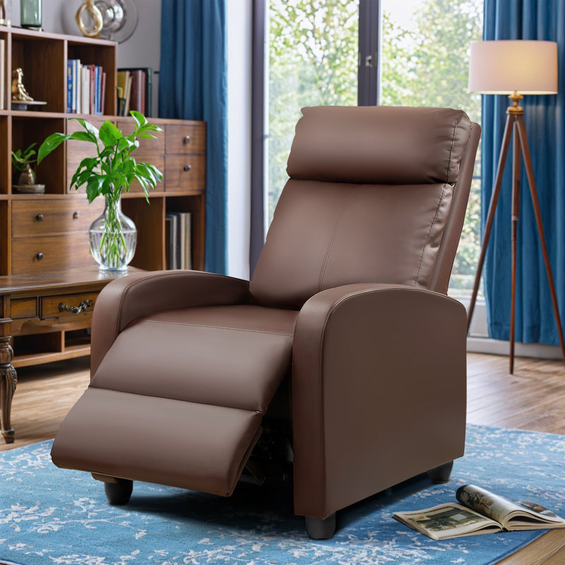 Desiray PU Leather Massage Chair, Home Theater Seat with Massage Function, Brown