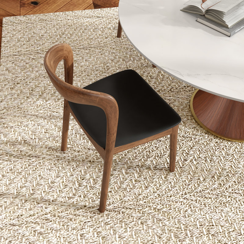 Ensemble de table de salle à manger Tavion 7 pièces Midest Century, Blanc, H 29,52 po x L 53,15 po x l 53,15 po