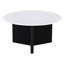 Table d'appoint luxueuse ronde sur pied à piédestal et table d'appoint de salon