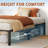 Twin Size 14''H Heavy Duty Metal Platform Bed Frame, 14 Inch High, Steel Slats, 800 lbs Support, No Box Spring, Noise-Free, Tool-Complimentary Setup, Under-bed Storage(TWIN, 14 INCH)-1440772856-1440772862