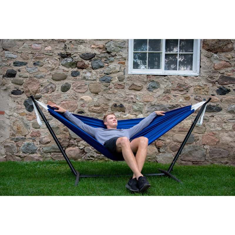 Fiona Double Hammock with Stand, Royal Blue