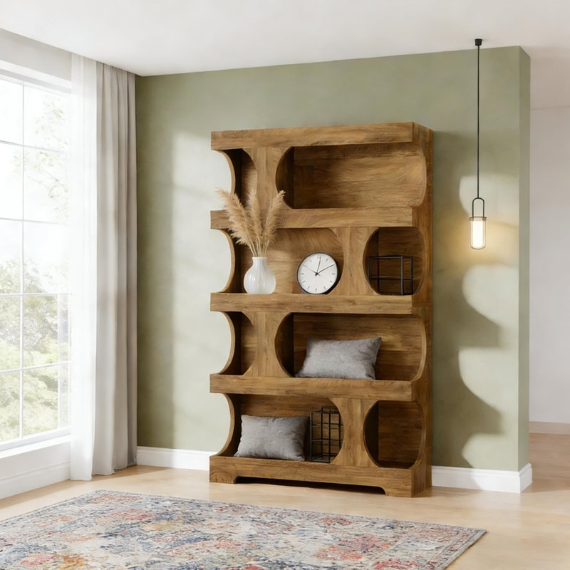 Practical Display Shelves,Bookshelf,S-Shaped Storage Bookcase