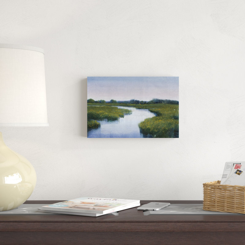 «Marshlands I» par Timothy O 'Toole - peinture sur toile tendue, H 8 po x l 12 po x P 1,25 po