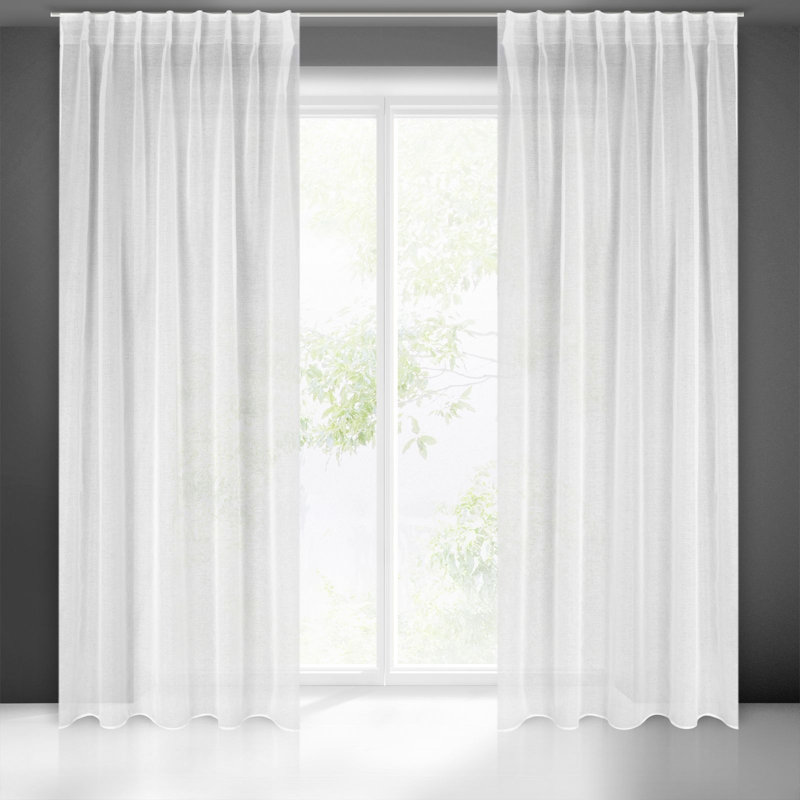 Kasonya Sheer Curtain Single Panel, 300cm H x 140cm W