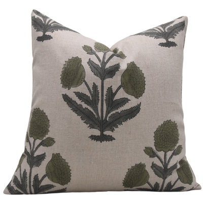 Housse de coussin Fab divine Boho Farmhouse fabriquée à la main avec un tissu en lin durable