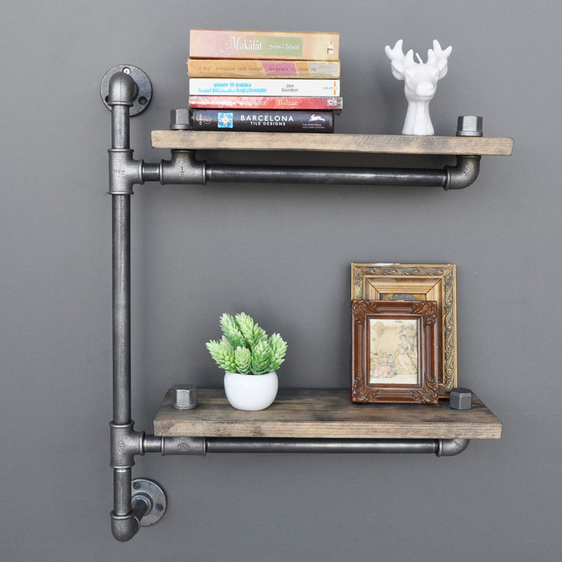 Vernice 2 Piece Solid Wood Accent Shelf