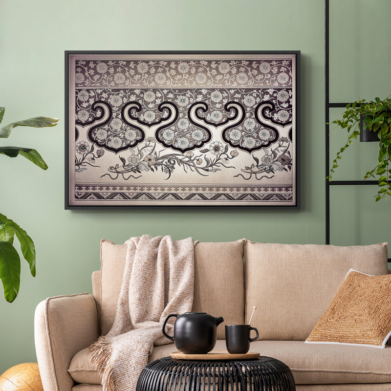 Rétro abstrait - XXV, Toile avec cadre flottant noir, H 27 po x l 41 po x P 1,5 po