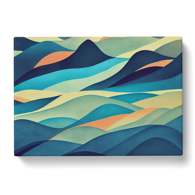 Showstopping Abstract Mountains - Wrapped Canvas, 35cm H x 50cm W x 3cm D