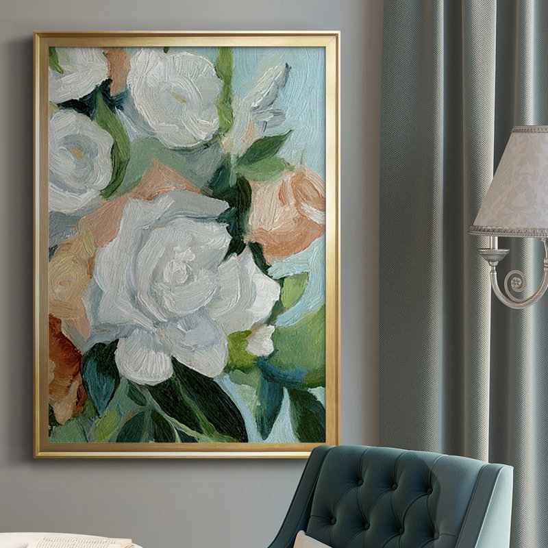 Bouquet Scatter I, reproduction encadrée de qualité supérieure, prête à être accrochée, L 30,5 po x H 42,5 po