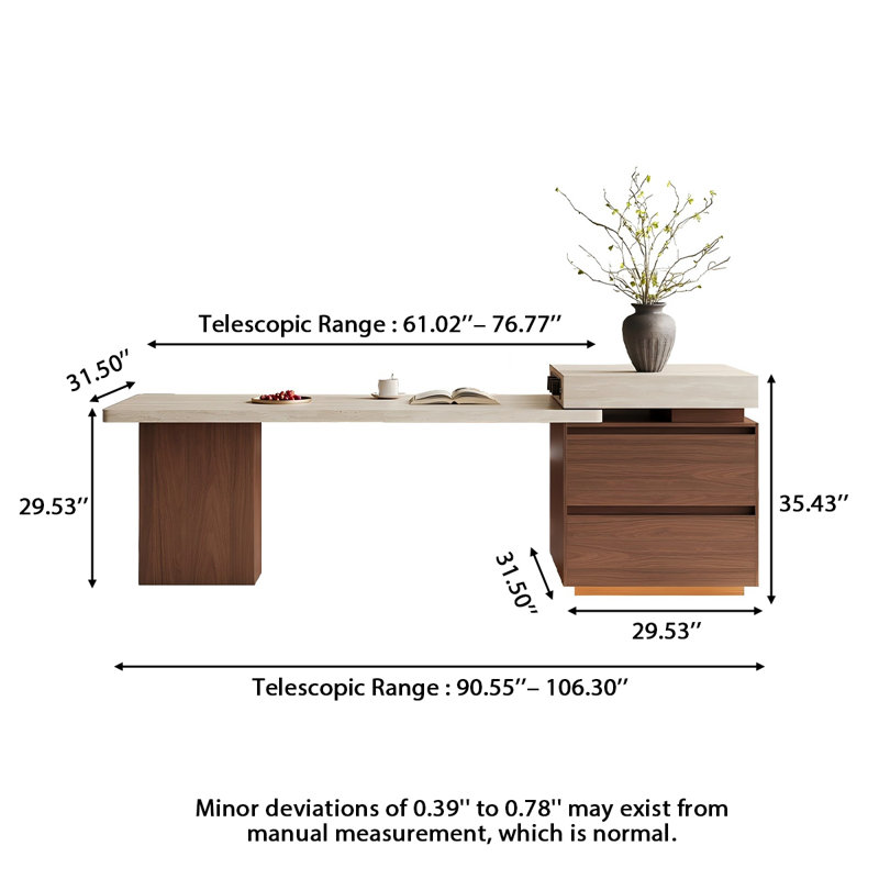 Table pour îlot de cuisine en granite de style français 106,3 po, H 35,43 po x l 106,3 po x P 31,5 po