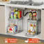 Ensemble de 2 organisateurs coulissants sous évier, tiroirs de rangement polyvalents pour armoires de cuisine et de salle de bain, organisateur de tablettes coulissant robuste-515086659