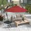 Parasol en porte-à-faux octogonal en porte-à-faux 9 pi x 9 pi 3 po Houpt-88143338
