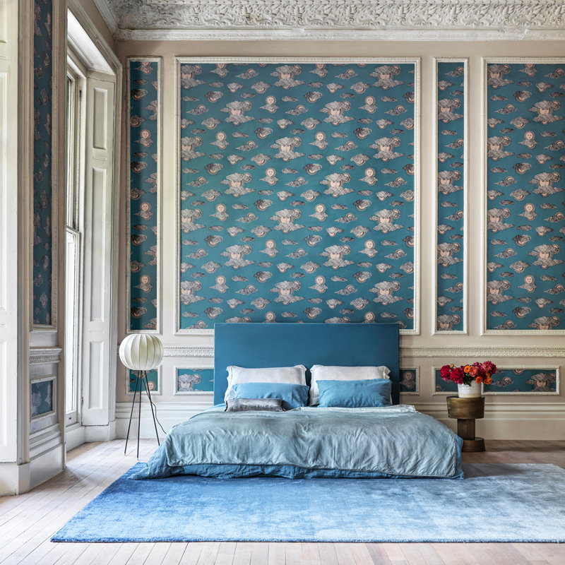 Fornasetti Senza Tempo II Wallpaper Roll, Yellow Blue