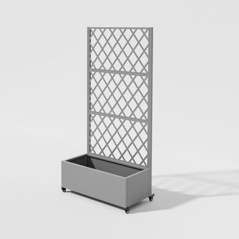Boîte à fleurs pour l'extérieur Flora, Gris