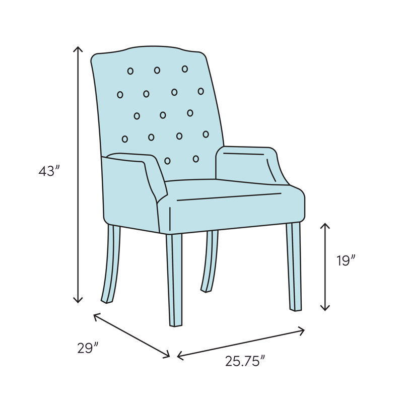 Bali Hai Upholstered Dining Arm Chair