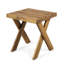 Table d'appoint en bois au fini sablé, 18 po x 18 po, pour la détente en plein air 18,13 po 17,96 po, éclat rustique